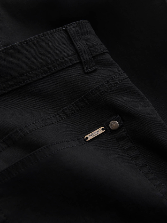 Men's tailored chino pants - black V1 OM-PACP-0151