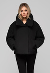 Women's quilted jacket with stand-up collar OW-JALP-0101 v1 - black