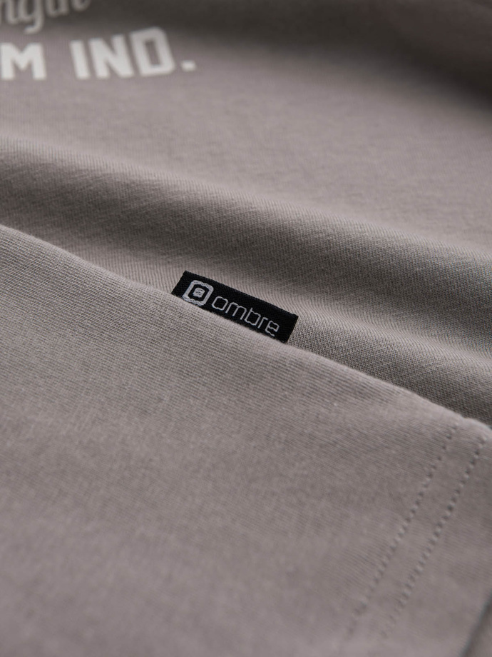 Męski bawełniany t-shirt z nadrukiem San Francisco – popielaty V4 OM-TSPT-0120