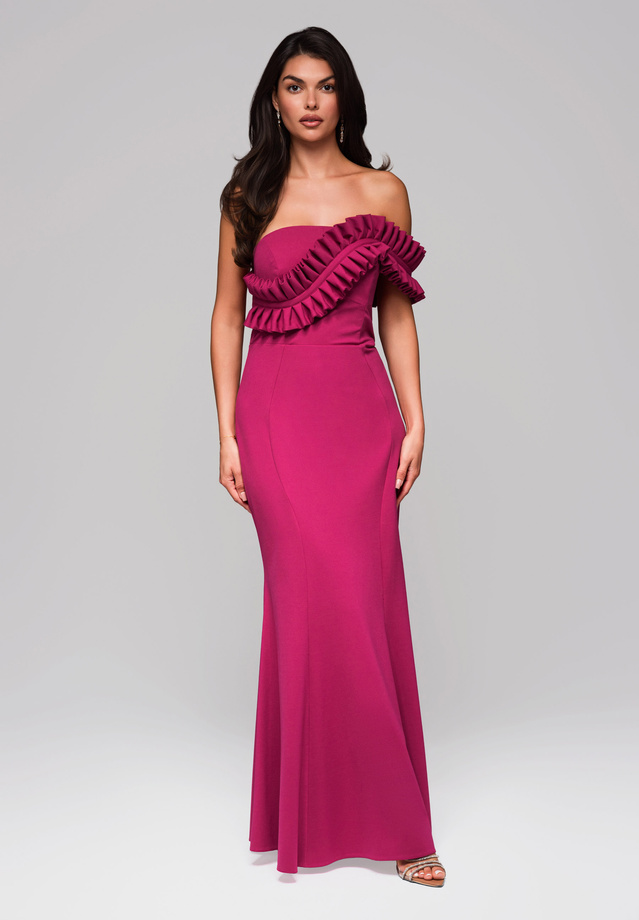 Evening dress LA-OM-DLR219 - dark fuchsia