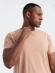Classic BASIC men's cotton T-shirt - flesh-colored V9 OM-TSBS-0146