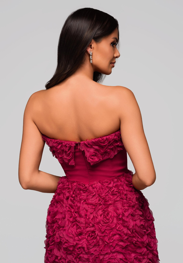 Evening dress LA-OM-DLR181 - dark red