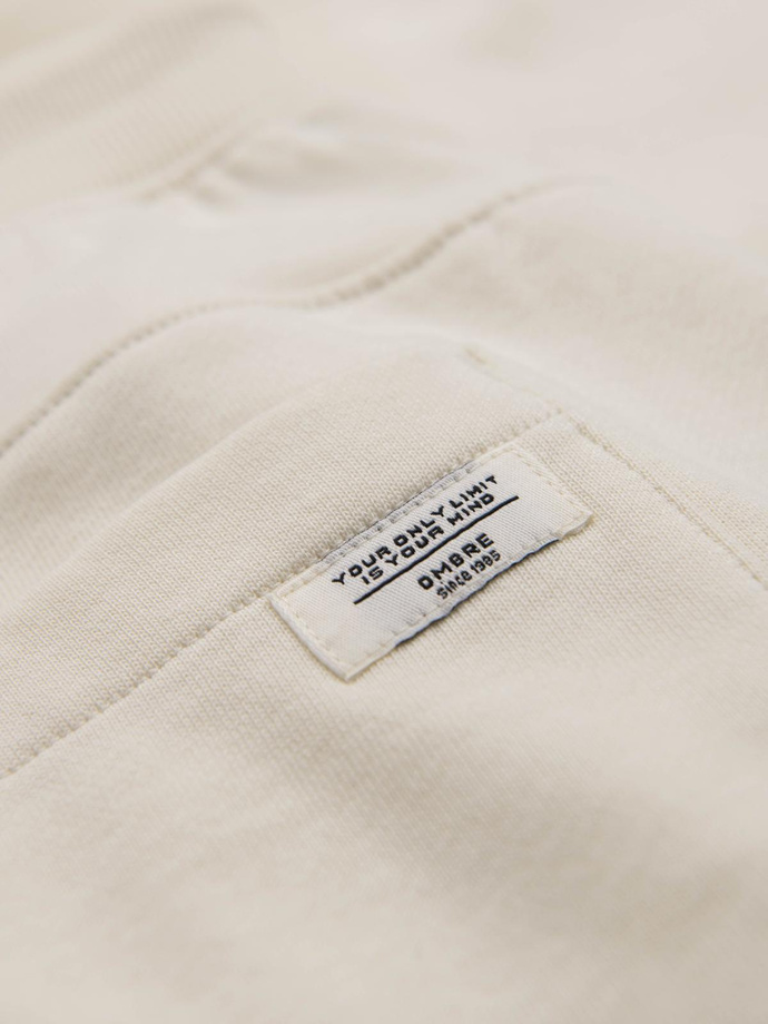 Men's jogger sweatpants - cream V11 OM-PABS-0173
