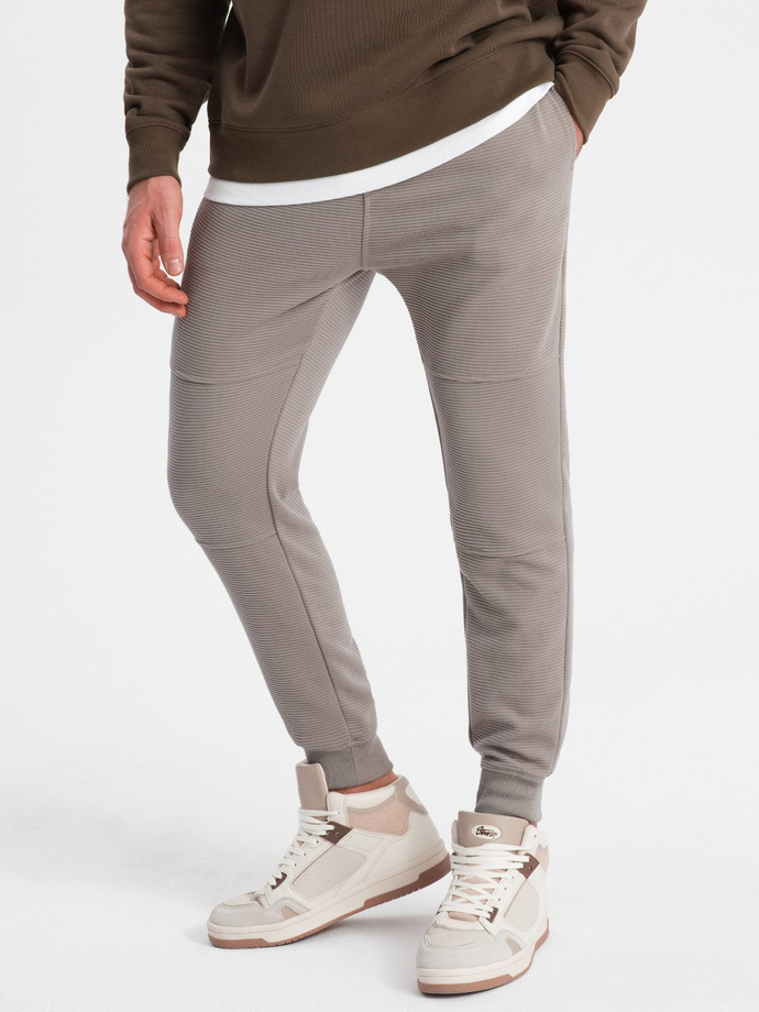 Men's ottoman fabric sweatpants - ash V4 OM-PASK-0129