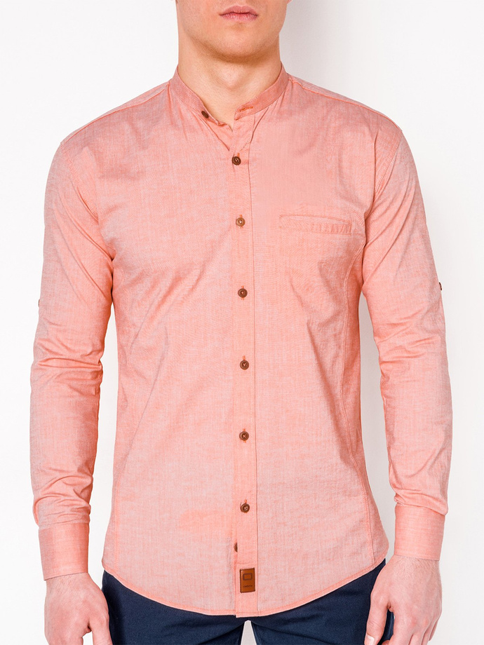 Men's shirt with long sleeves K353 - peach