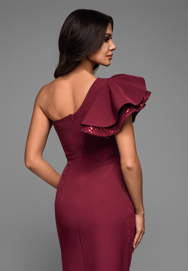Evening dress LA-OM-DLR036 - dark red