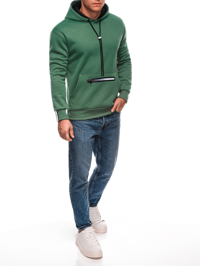 Men's zip-up sweatshirt B1699 - dark green