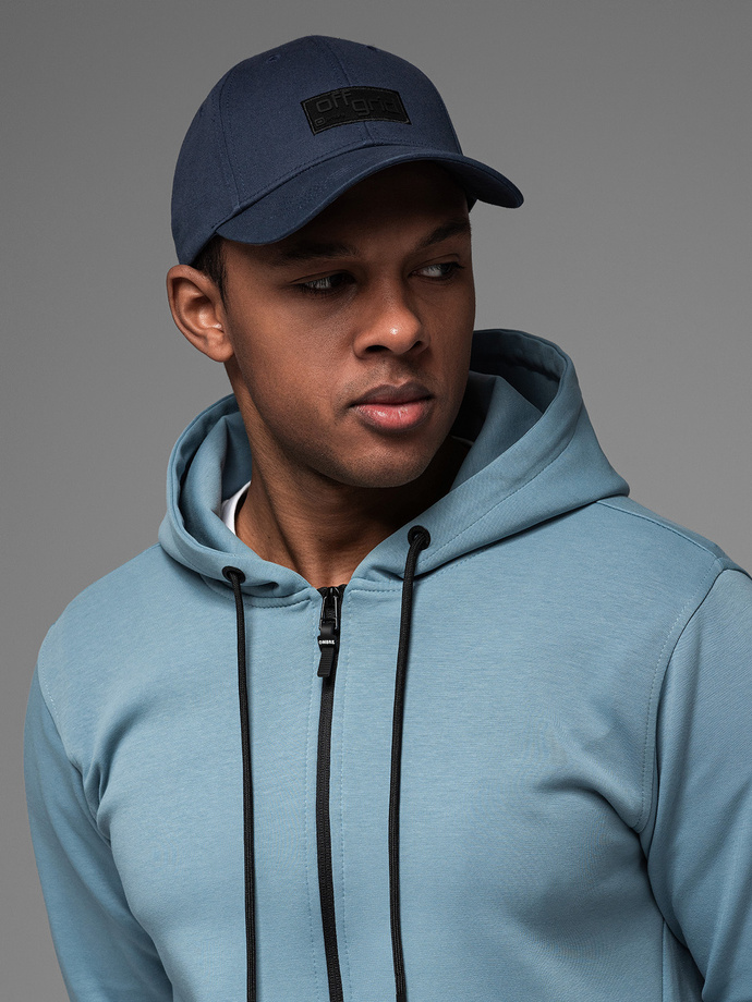 Men's baseball cap with rectangular patch - navy blue V3 OM-ACCS-0104