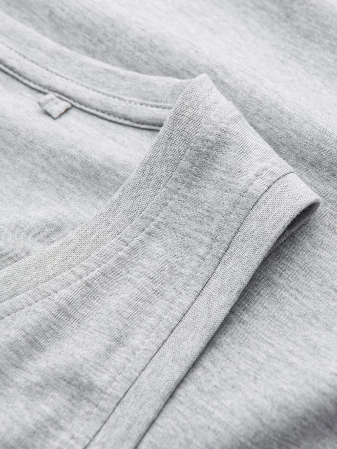 Męska bawełniana koszulka tank top BASIC – szary melanż V2 OM-TSBT-0192
