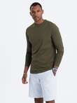 Men's plain longsleeve L138 - dark olive V7