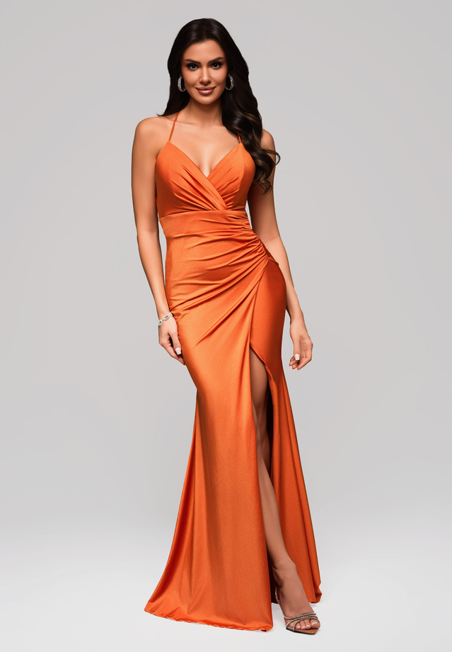 Evening dress LA-OM-DLR155 - orange