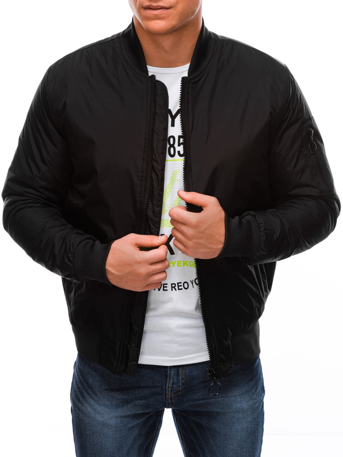 Men's mid-season jacket C532 - black
