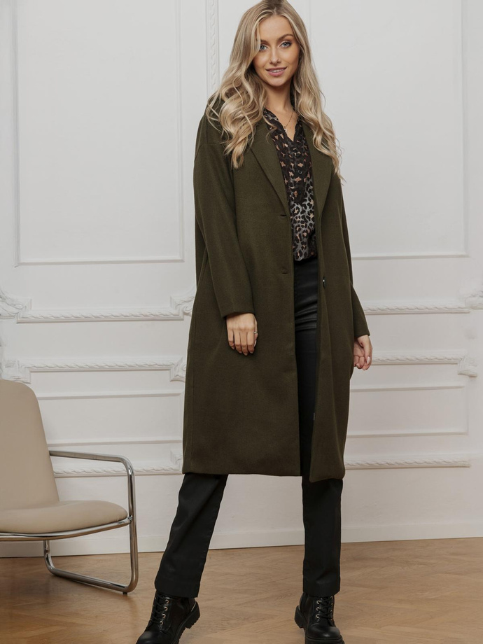 Women's coat CLR036 - dark green