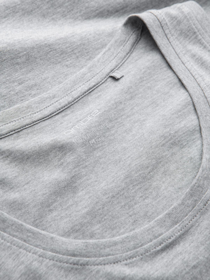 Męska bawełniana koszulka tank top BASIC – szary melanż V2 OM-TSBT-0192