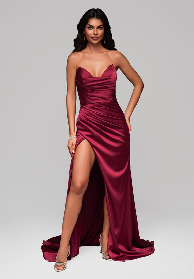 Evening dress LA-OM-DLR140 - burdungy
