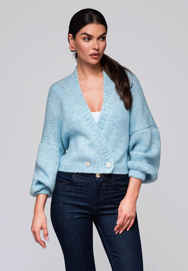 Sweter damski LW-SWCD-0105 - light blue