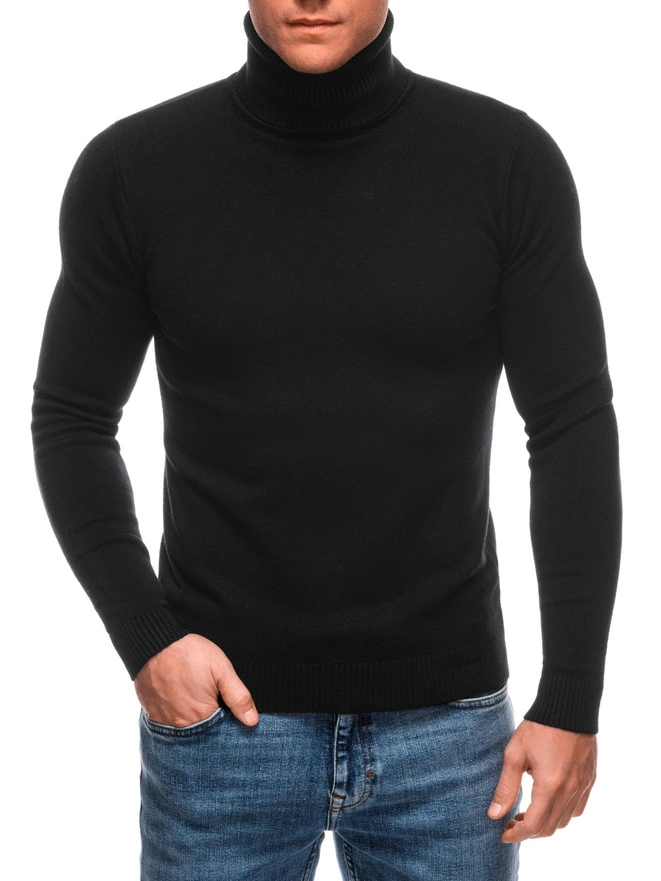 Men's polo neck E248 - black