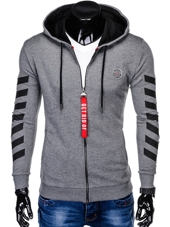 Men's zip-up hoodie B903 - dark grey