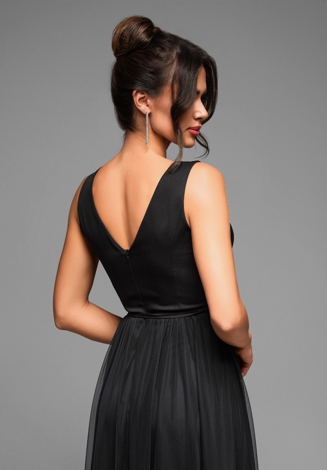 Evening dress LA-OM-DLR010 - black