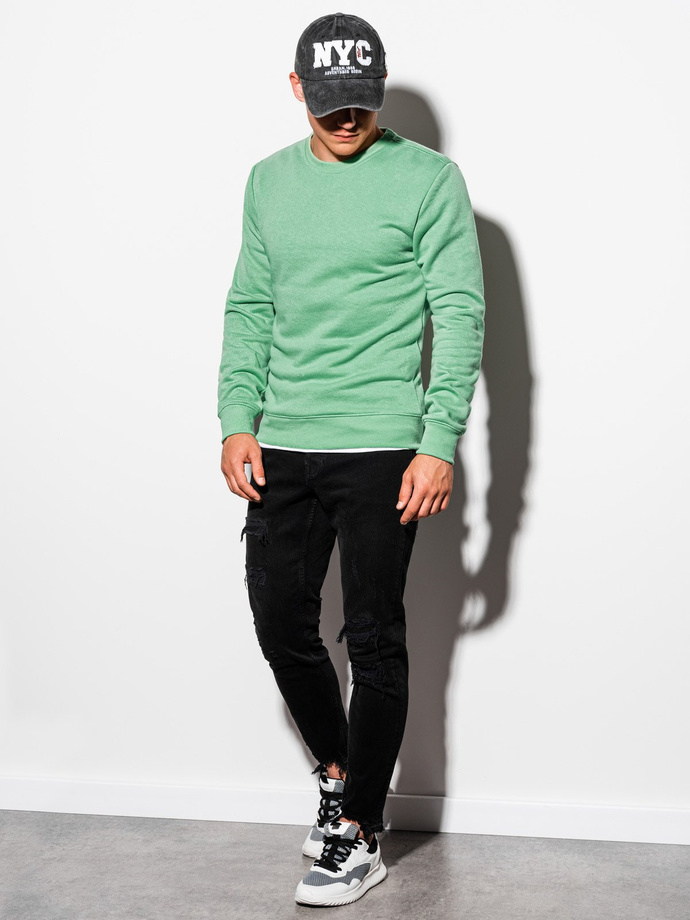 Men's plain sweatshirt - light green B978