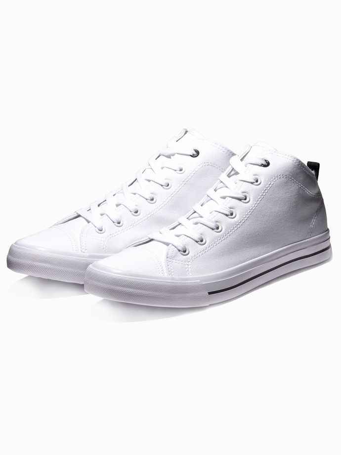 Men's high-top trainers T389 - white