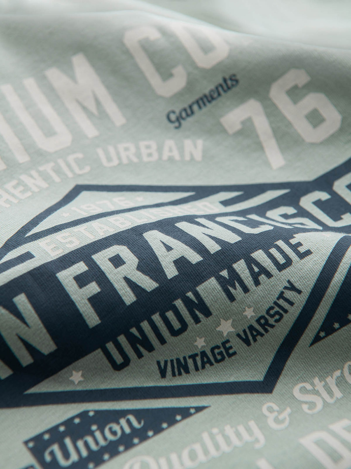 San Francisco men's printed cotton t-shirt - mint V2 OM-TSPT-0120