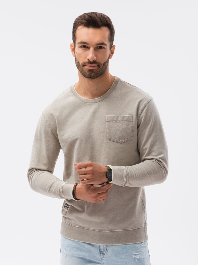 Men's sweatshirt - beige B1173