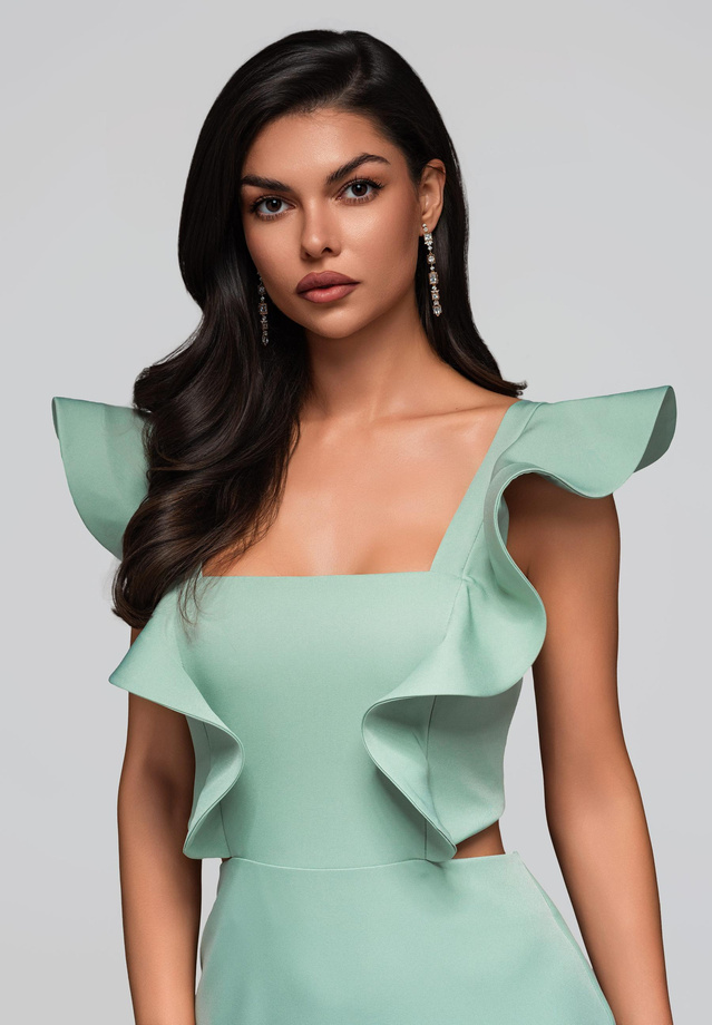 Evening dress LA-OM-DLR152 - sage