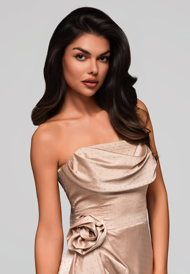 Evening dress LA-OM-DLR104 - beige