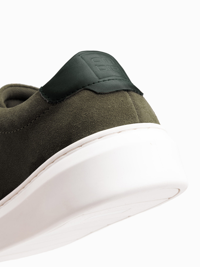 Men's classic soft suede sneaker shoes - dark olive V3 OM-FOCS-0163