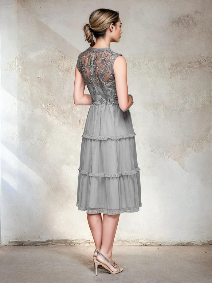 DLR180 midi dress - gray