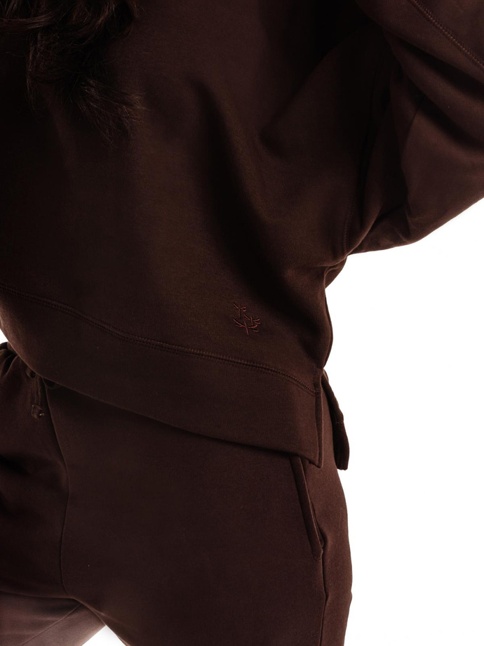 Women's hooded sweatshirt TLR044 - brown