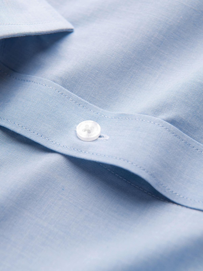 Classic men's cotton REGULAR shirt - blue V1 K699