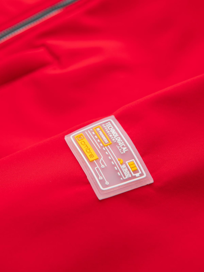 Men's jacket with fleece center SOFTSHELL-red V6 OM-JANP-0137