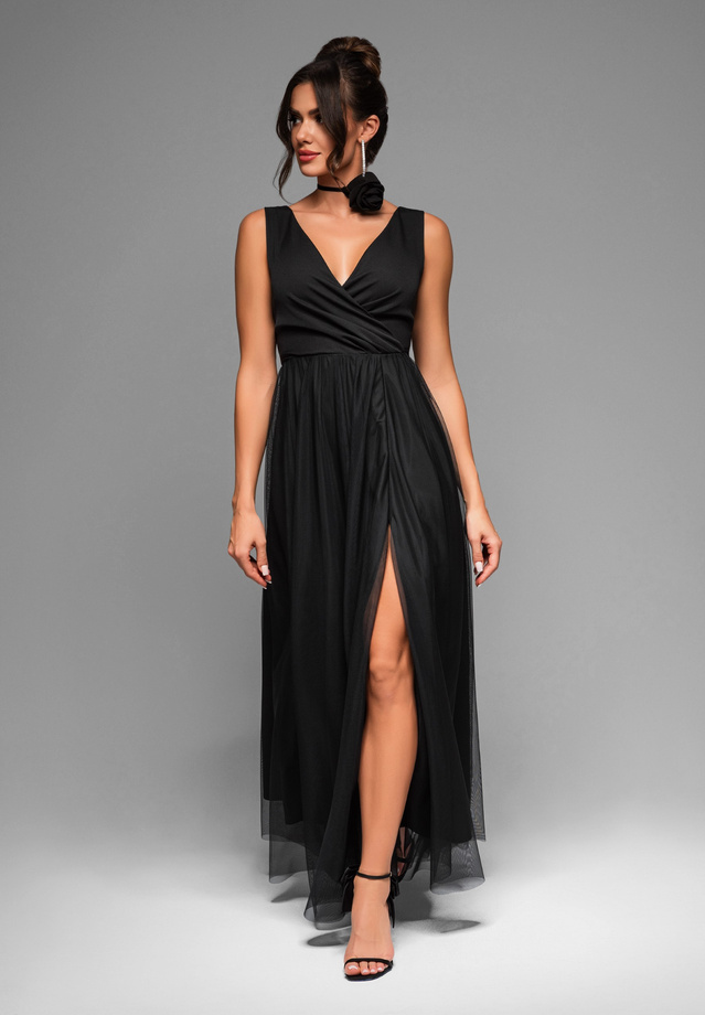 Evening dress LA-OM-DLR010 - black
