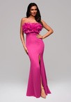 Evening dress LA-OM-DLR119 Regular Fit fuchsia
