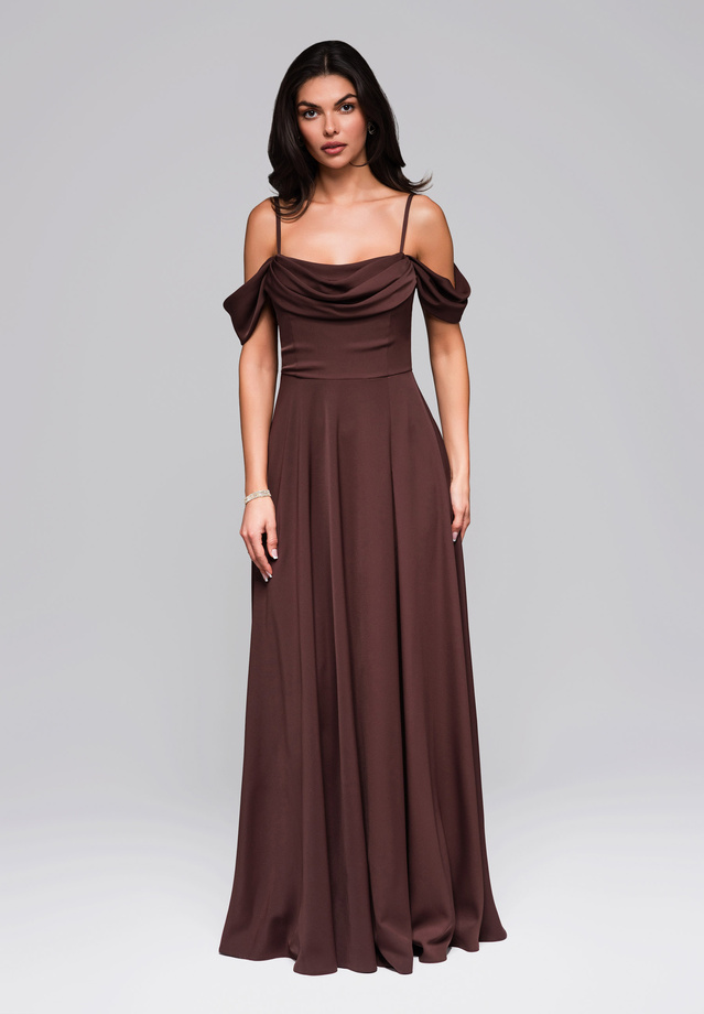 Evening dress LA-OM-DLR038 - brown