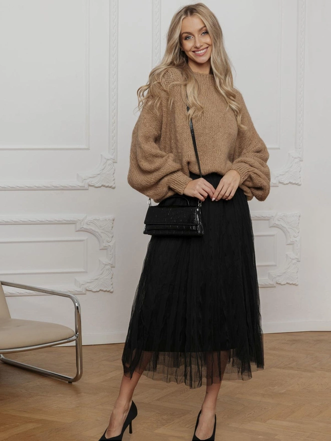 Spódnica damska GLR020 - czarny