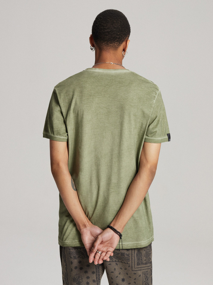 Men's printed T-shirt JACKALSS E S1818 - khaki