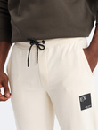 Men's logo sweatpants - cream V2 OM-PASK-0167