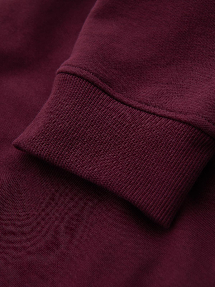 Męskie dresowe spodnie bawełniane joggery BASIC – bordowe V3 OM-PABS-0174