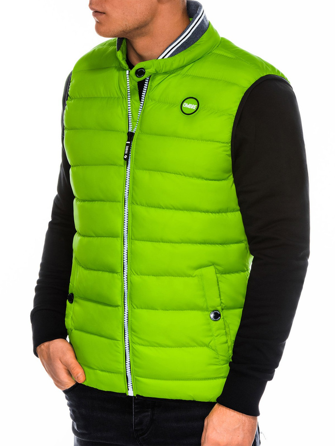 Men's quilted vest - green V40