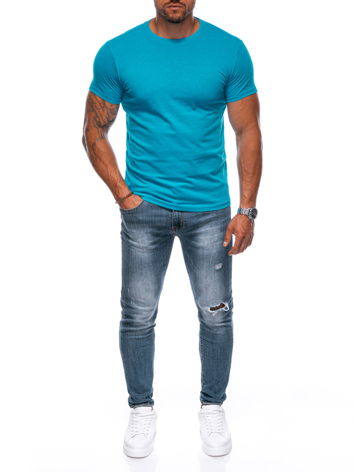 Men's plain t-shirt EM-TSBS-0100 - turquoise