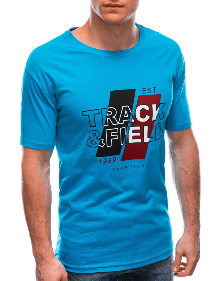 Men's t-shirt S1763 - light blue