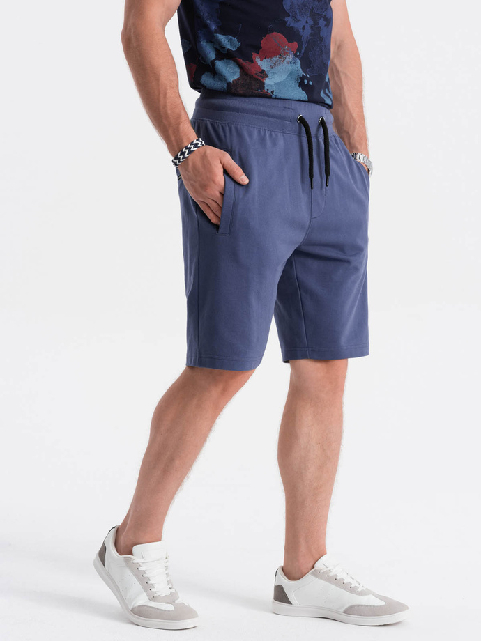 Men's knit shorts - dark blue V4 W291 