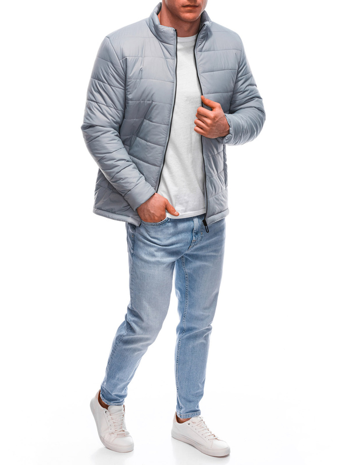 Men's mid-season quilted jacket C526 - grey