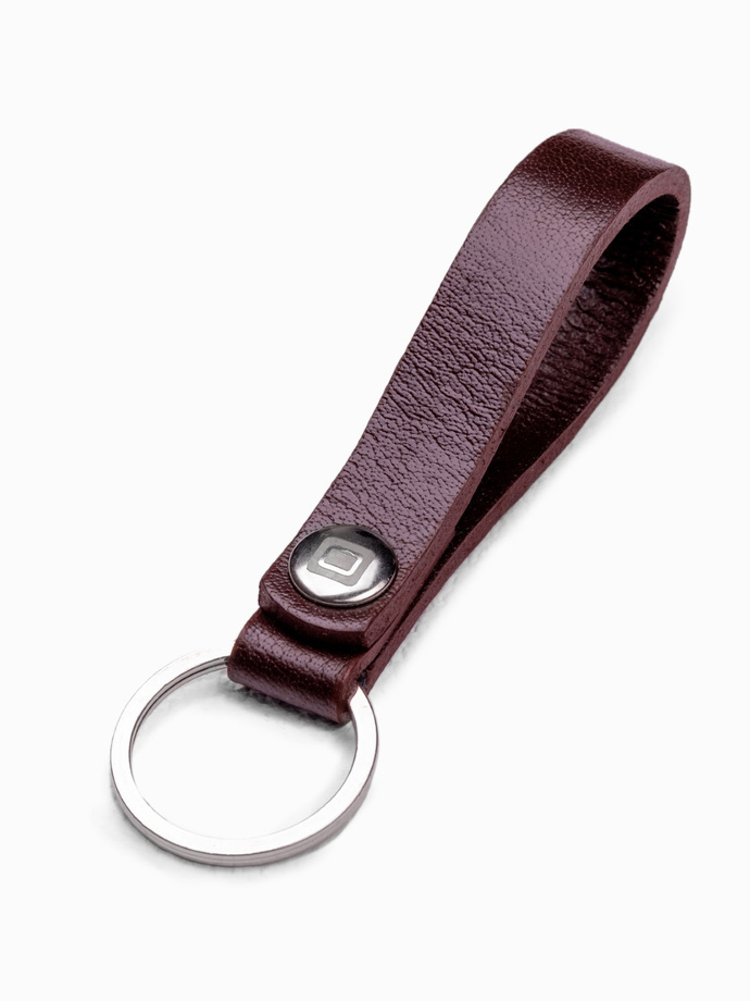 Zestaw męskich akcesoriów skórzanych pasek breloczek bransoletka - brązowy V2 A852