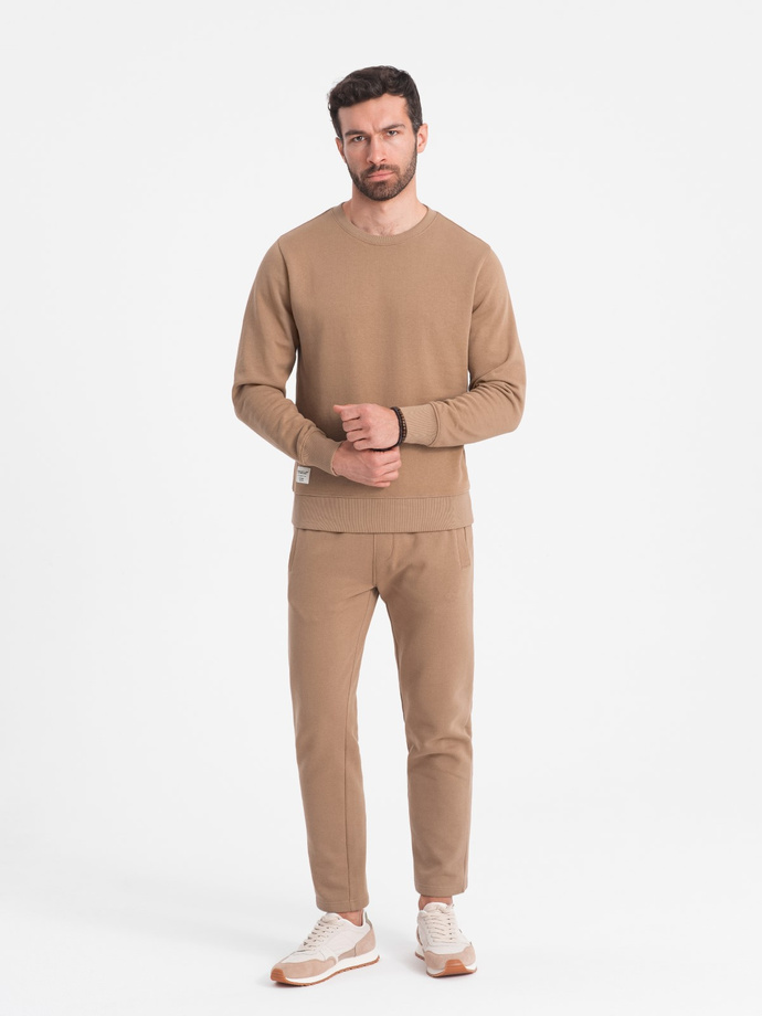 Men's sweatshirt + pants set - brown V2 Z78