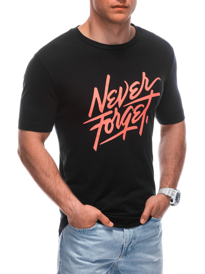 Men's printed t-shirt S1935 - black