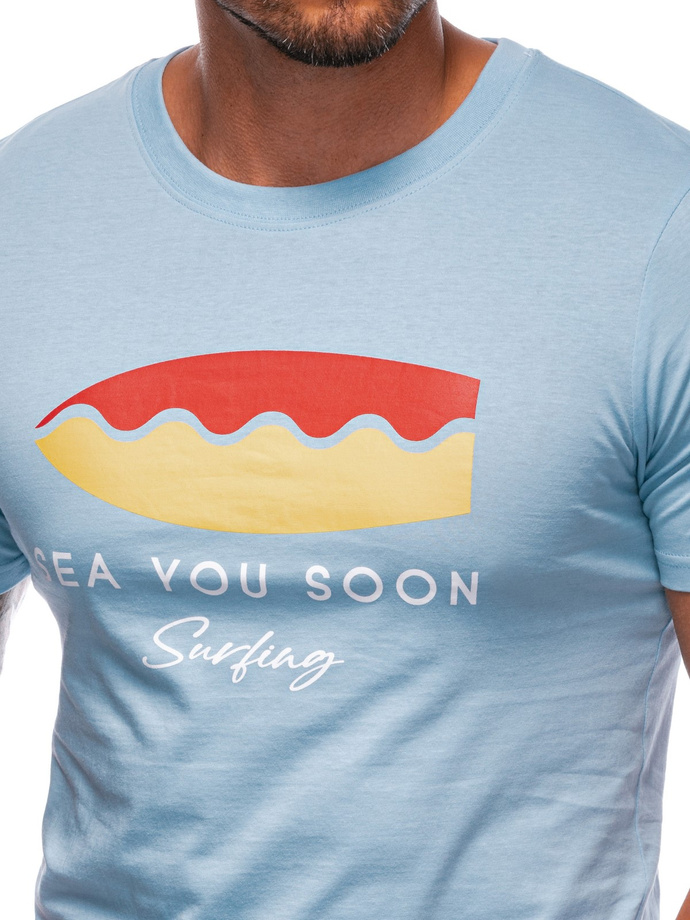 Men's printed t-shirt S2003 - blue